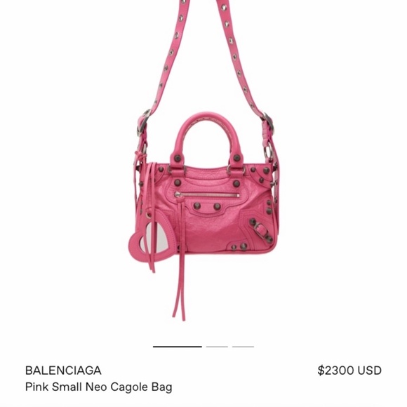 Balenciaga Handbags - Balenciaga pink small cagole neo purse